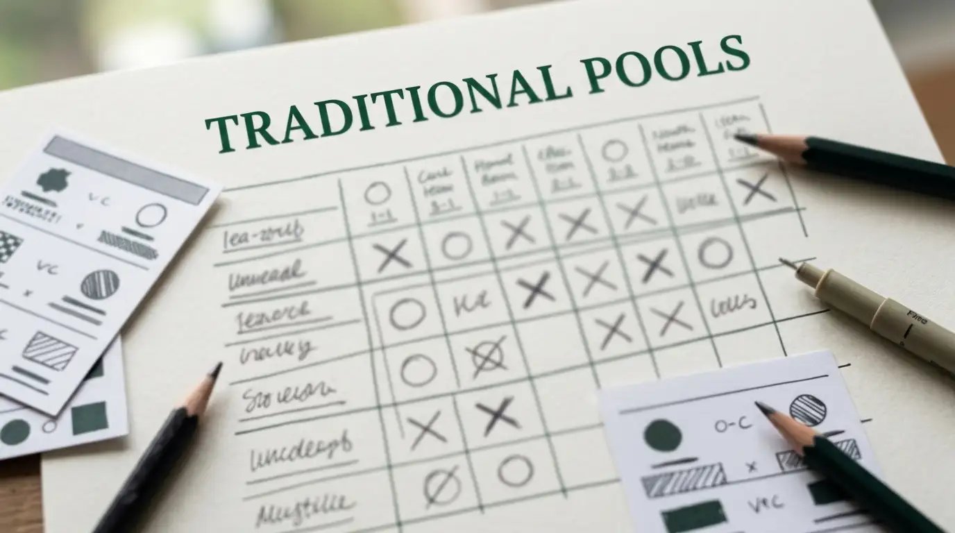 Conceptual football score grid representing a traditional football pools entry