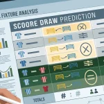Editorial football fixture grid with several score-draw prediction marks and no branded interface